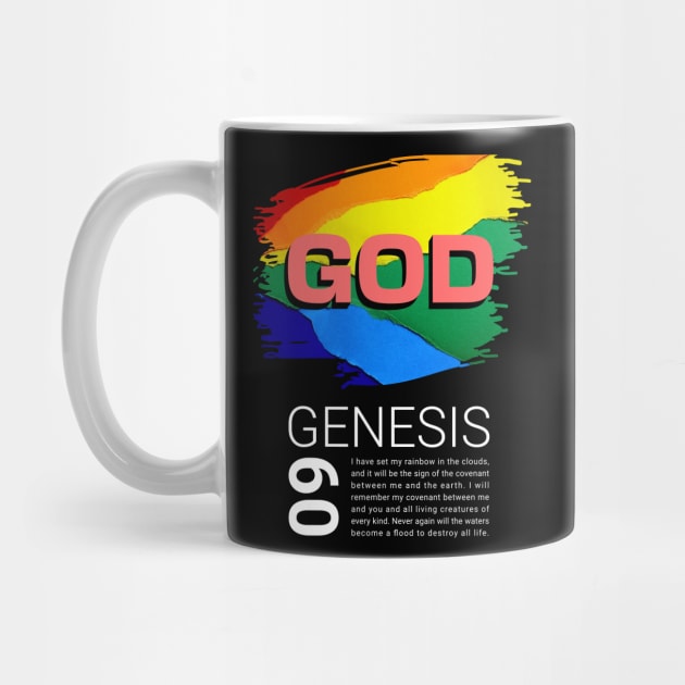 God - Rainbow Quote - Genesis 9 by Inspired Saints